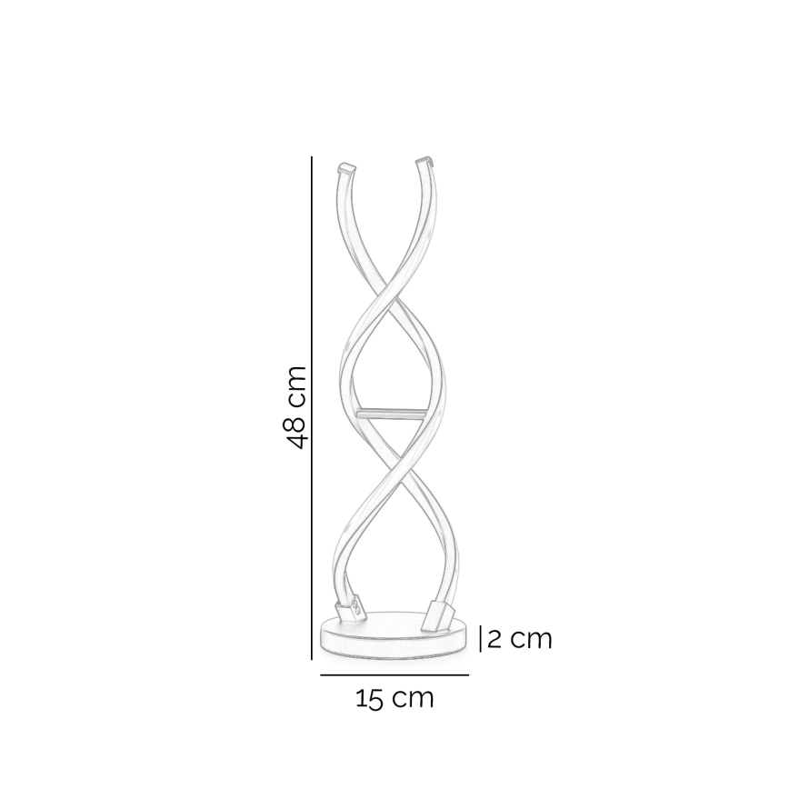 ONLI - LED Laualamp DNA LED/12W/230V 4000K 48,5 cm hõbedane