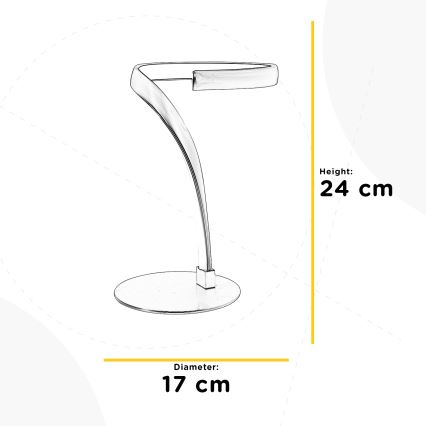ONLI - LED Laualamp INFINITY LED/12W/230V 4500K 24 cm matt kroom