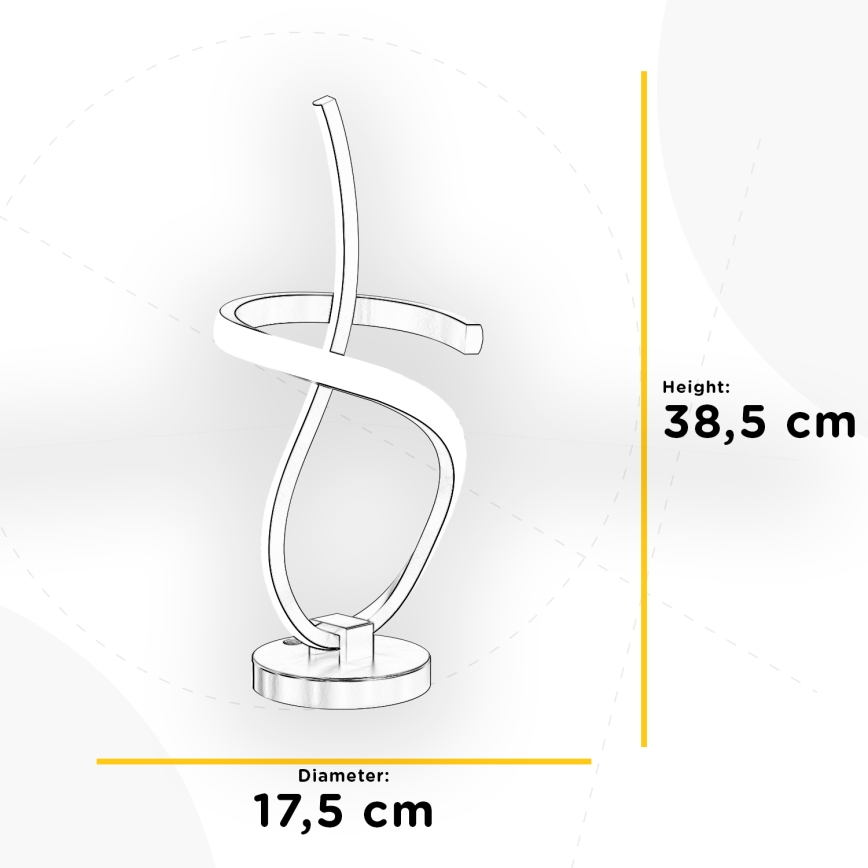ONLI - LED Laualamp KIRA LED/12W/230V 4000K 38,5 cm kuldne