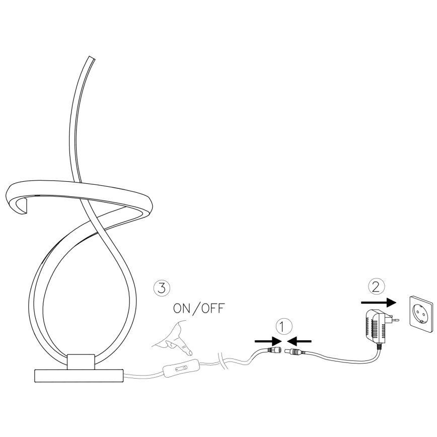 ONLI - LED Laualamp KIRA LED/12W/230V 4000K 38,5 cm kuldne