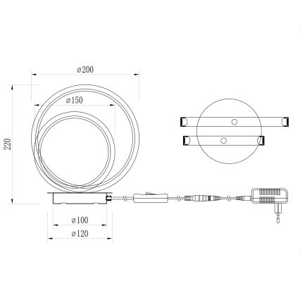 ONLI - LED laualamp NOELIA LED/10W/230V 22 cm must