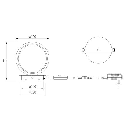 ONLI - LED laualamp NOELIA LED/4W/230V 17 cm must