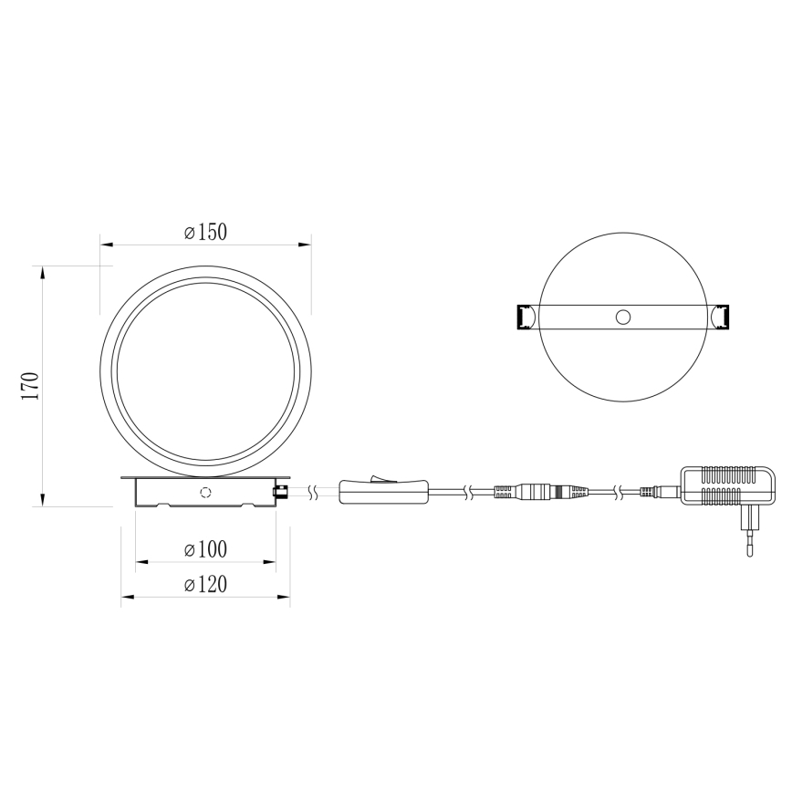 ONLI - LED laualamp NOELIA LED/4W/230V 17 cm must