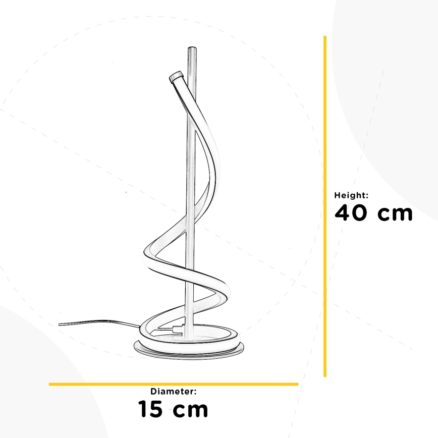 ONLI - LED Laualamp TWIST LED/12W/230V 4000K 40 cm must