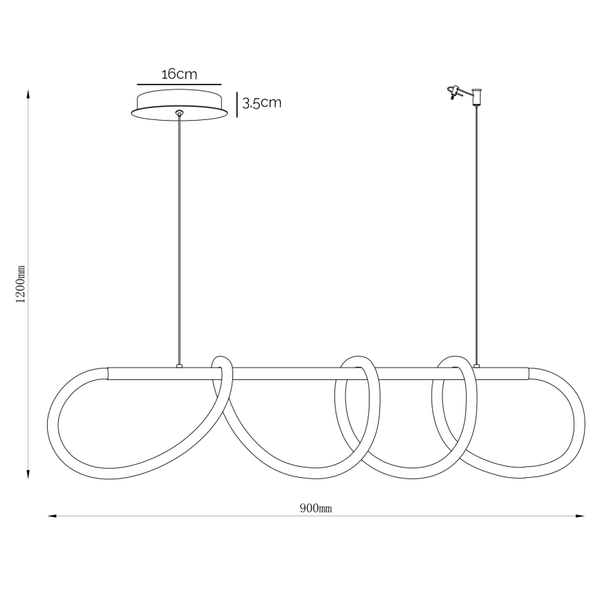 ONLI - LED Lühter AMANDA LED/40W/230V 4500K matt kroom