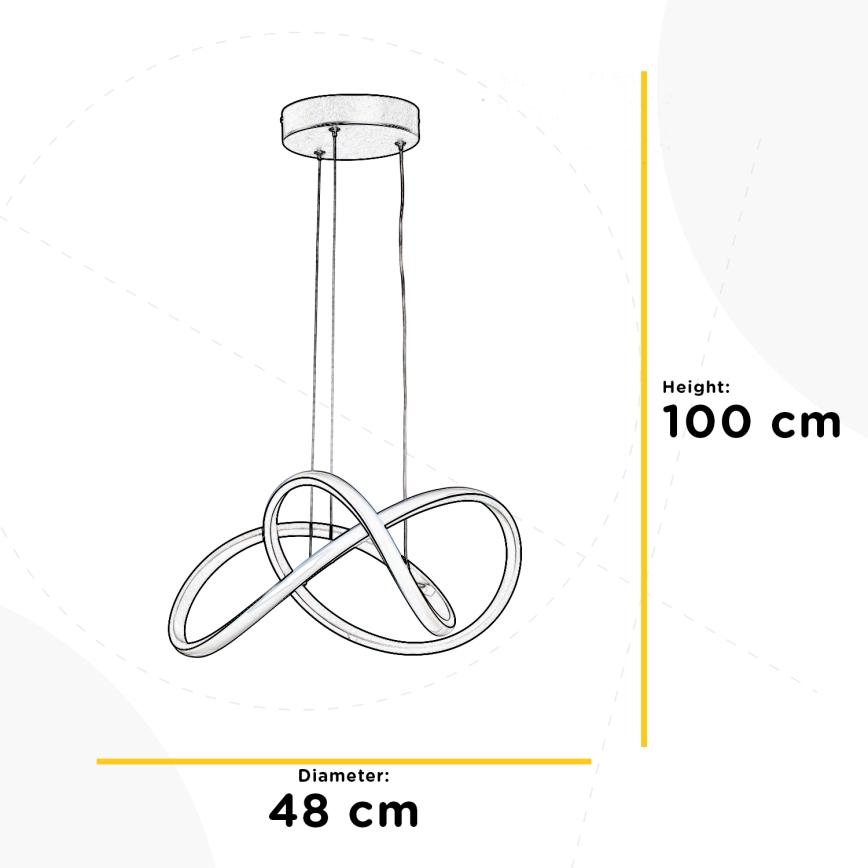 ONLI - LED Lühter DAFNE LED/30W/230W 4000K must