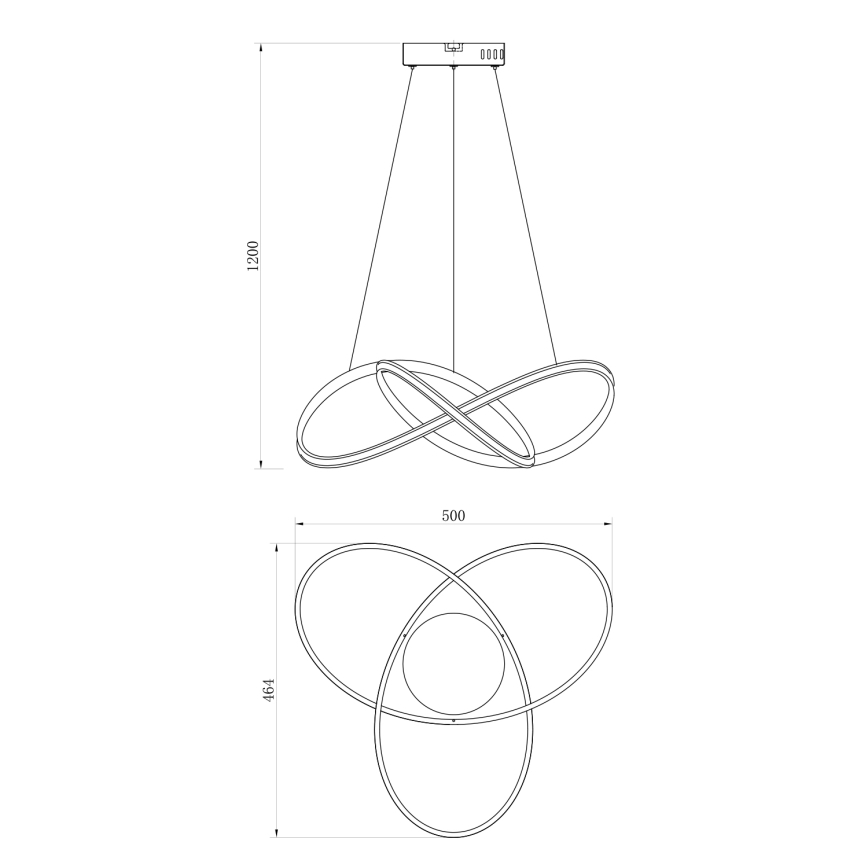 ONLI - LED Lühter DAFNE LED/30W/230W 4000K must