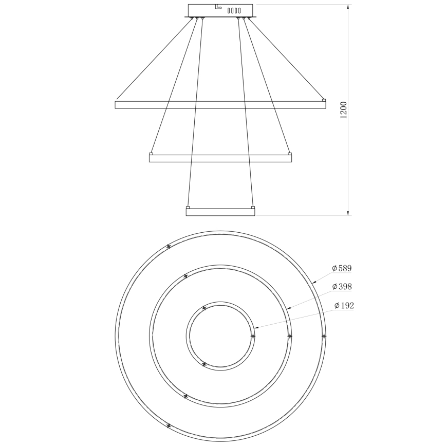 ONLI - LED-lühter juhtmel NOELIA LED/40W/230V kuldne