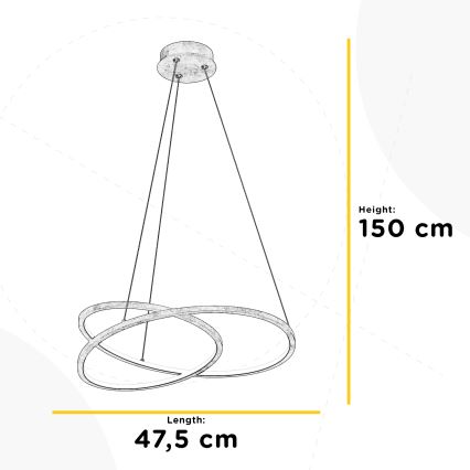 ONLI - LED Lühter LIBERTY LED/30W/230V 4000K kuldne