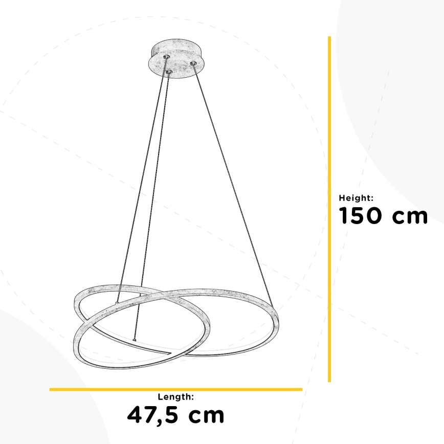 ONLI - LED Lühter LIBERTY LED/30W/230V 4000K kuldne