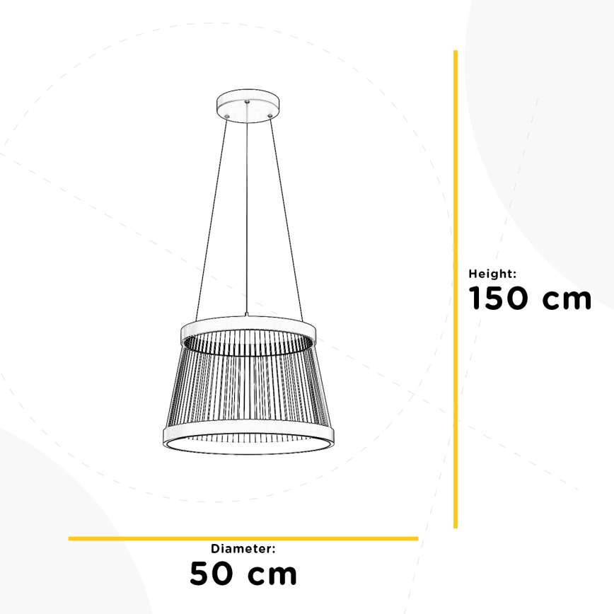 ONLI - LED Lühter MATE LED/40W/230V 4000K must