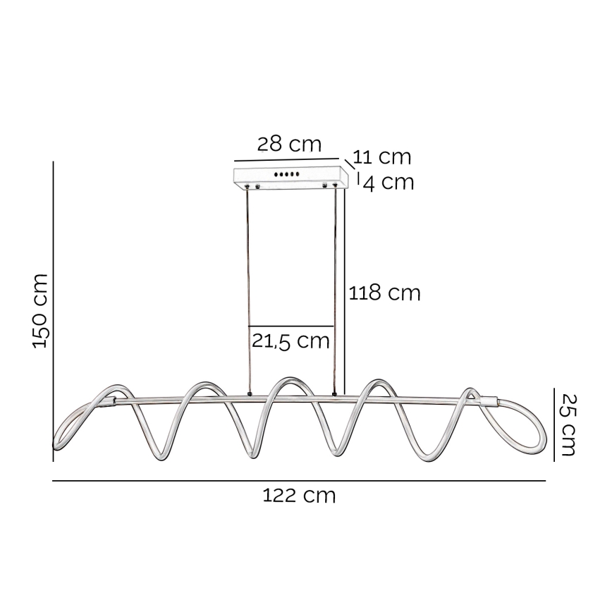 ONLI - LED Lühter SPIRALE LED/72W/230V 3000K valge