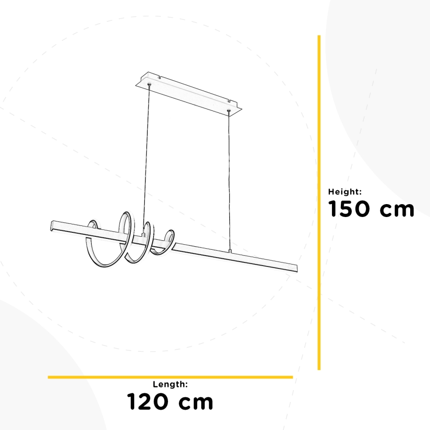 ONLI - LED Lühter SWING LED/30W/230V 4000K must