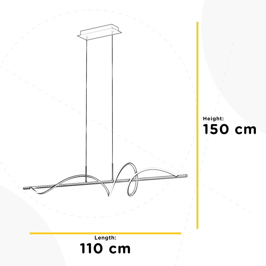ONLI - LED Lühter TWIST LED/30W/230V 4000K must