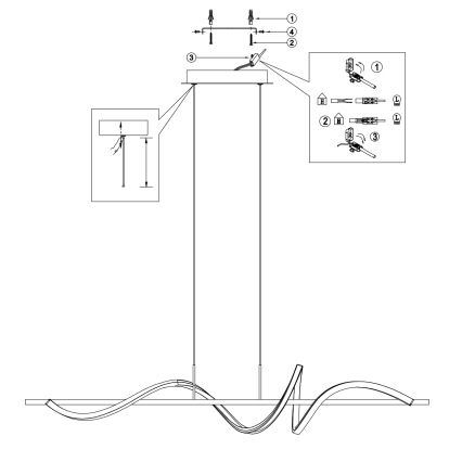 ONLI - LED Lühter TWIST LED/30W/230V 4000K must