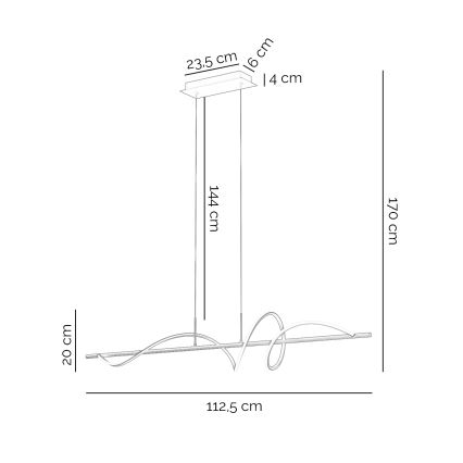 ONLI - LED Lühter TWIST LED/30W/230V 4000K must