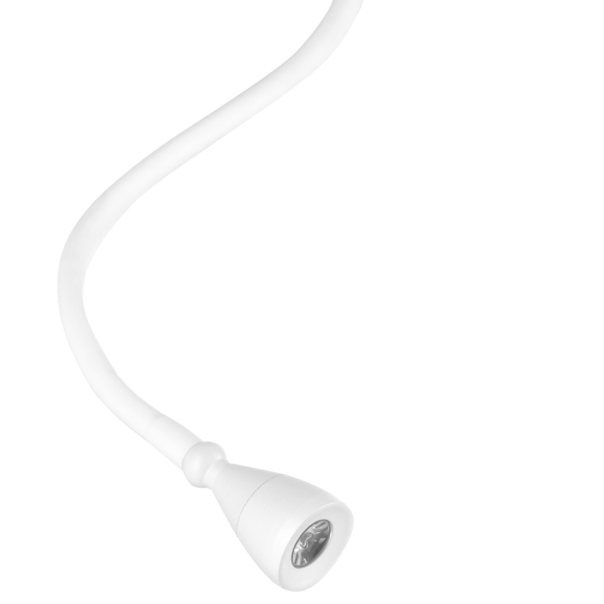 ONLI - LED Paindlik väike lamp riiuliga ja USB laadimisega PLAK LED/1W/230V valge