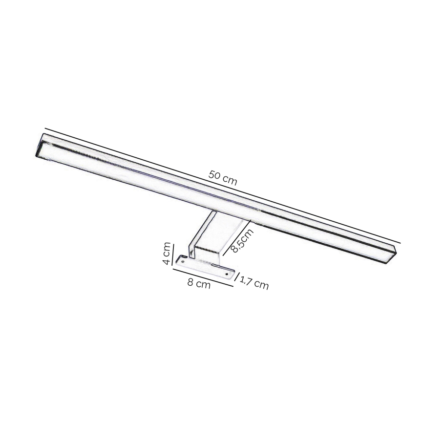 ONLI - LED Peeglivalgustus vannituppa NEMO LED/5,5W/230V 4000K 50 cm IP44 matt kroom