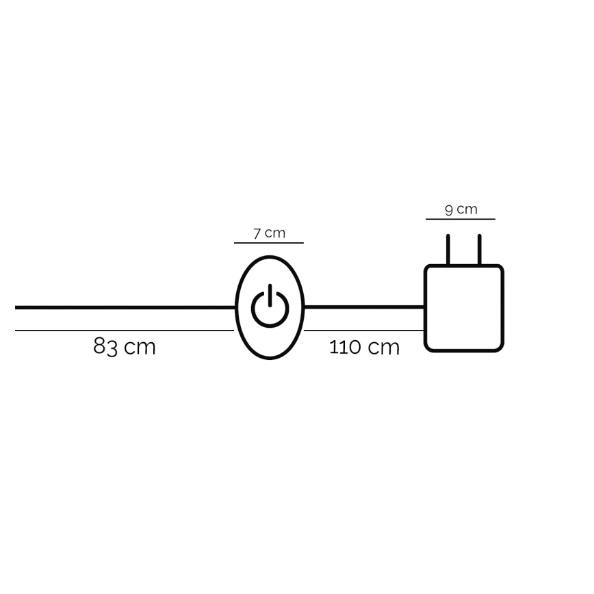 ONLI -  LED Põrandalamp DAFNE LED/38W/230V 4000K must