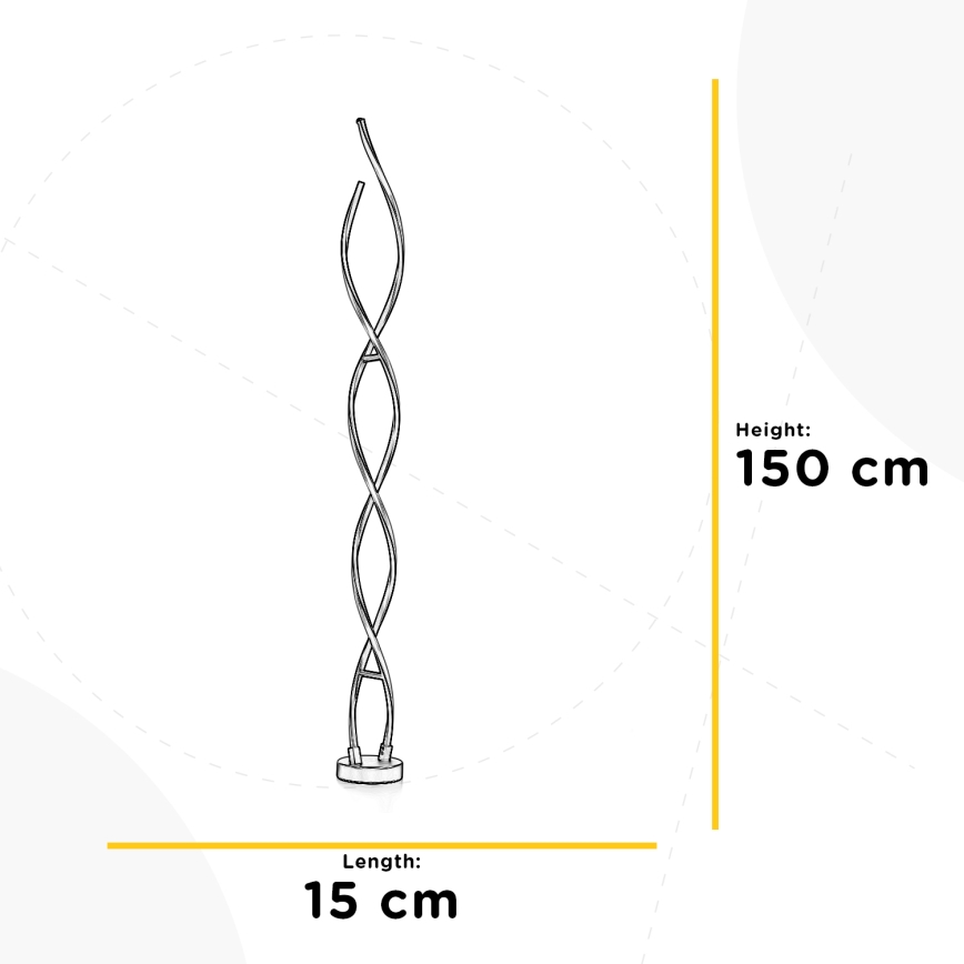 ONLI - LED Põrandalamp DNA LED/24W/230V 4000K hõbedane