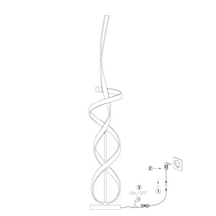 ONLI - LED Põrandalamp KIRA LED/31W/230V 4000K kuldne