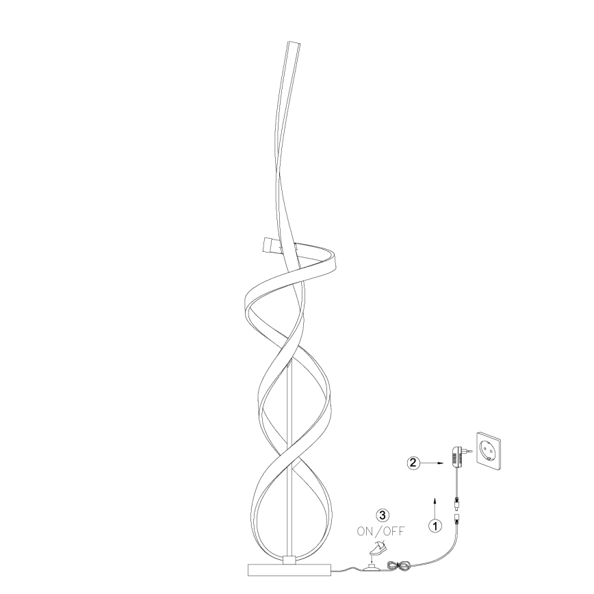 ONLI - LED Põrandalamp KIRA LED/31W/230V 4000K kuldne