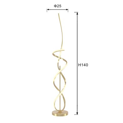 ONLI - LED Põrandalamp KIRA LED/31W/230V 4000K kuldne