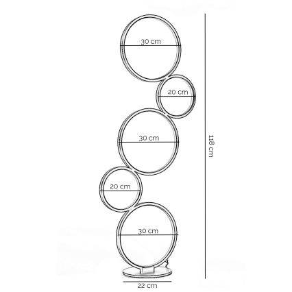 ONLI - LED-põrandalamp RINGS LED/58W/230V 4000K must