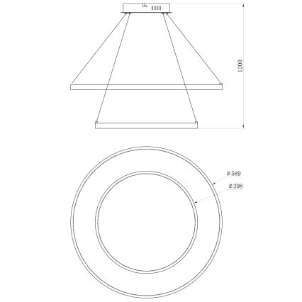 ONLI - LED-ripatslühter kaablil NOELIA LED/30W/230V must