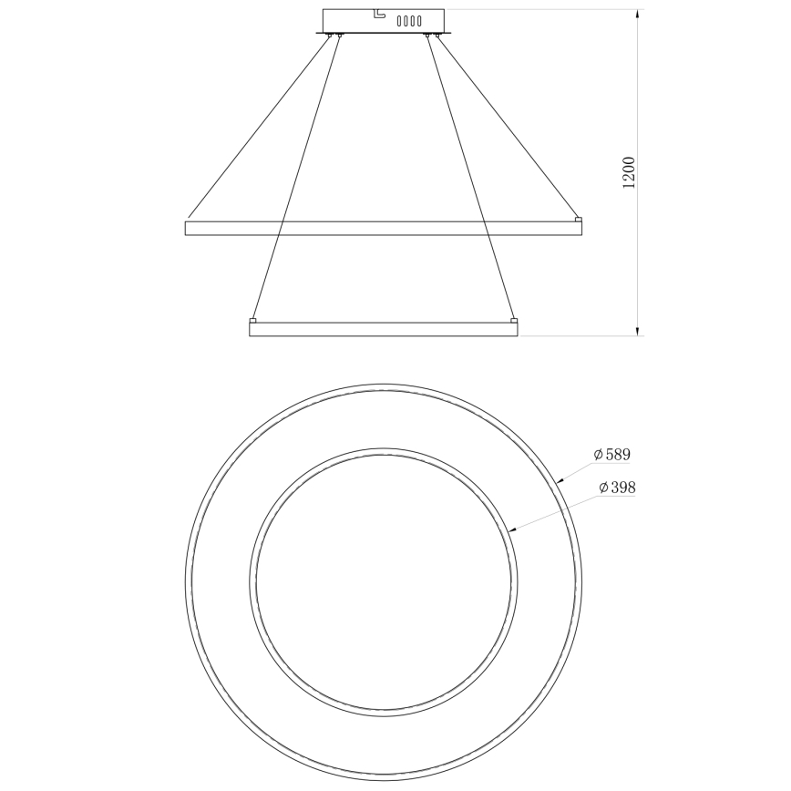 ONLI - LED-ripatslühter kaablil NOELIA LED/30W/230V must