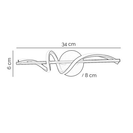 ONLI - LED Seinavalgusti TWIST LED/25W/230V 4000K must