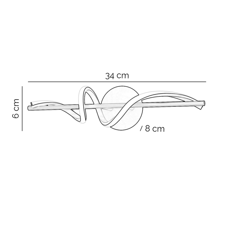 ONLI - LED Seinavalgusti TWIST LED/25W/230V 4000K must