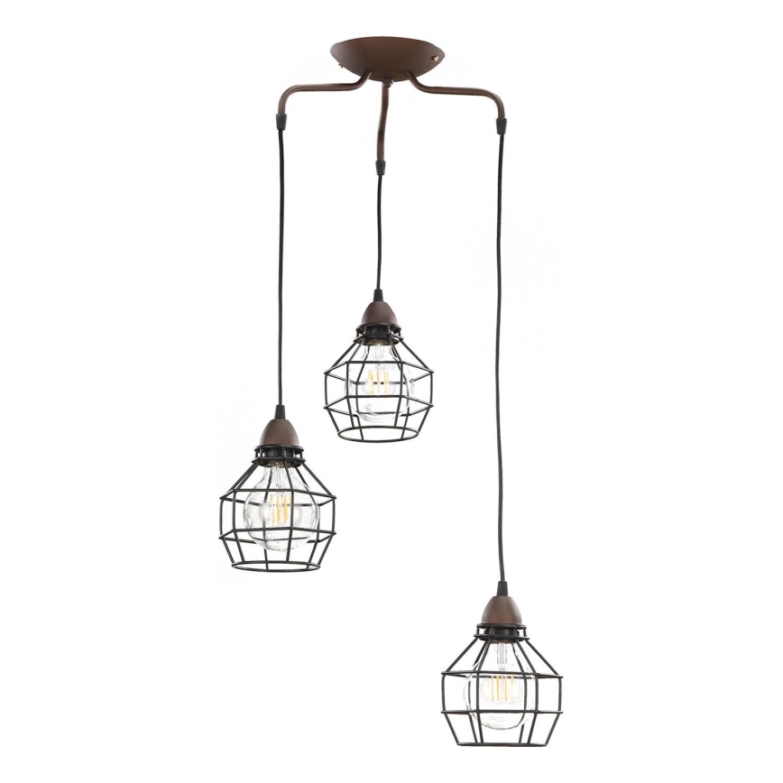 ONLI - Lühter ÄMBLIK 3xE27/15W/230V must/pruun