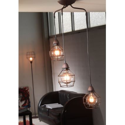 ONLI - Lühter ÄMBLIK 3xE27/15W/230V must/pruun