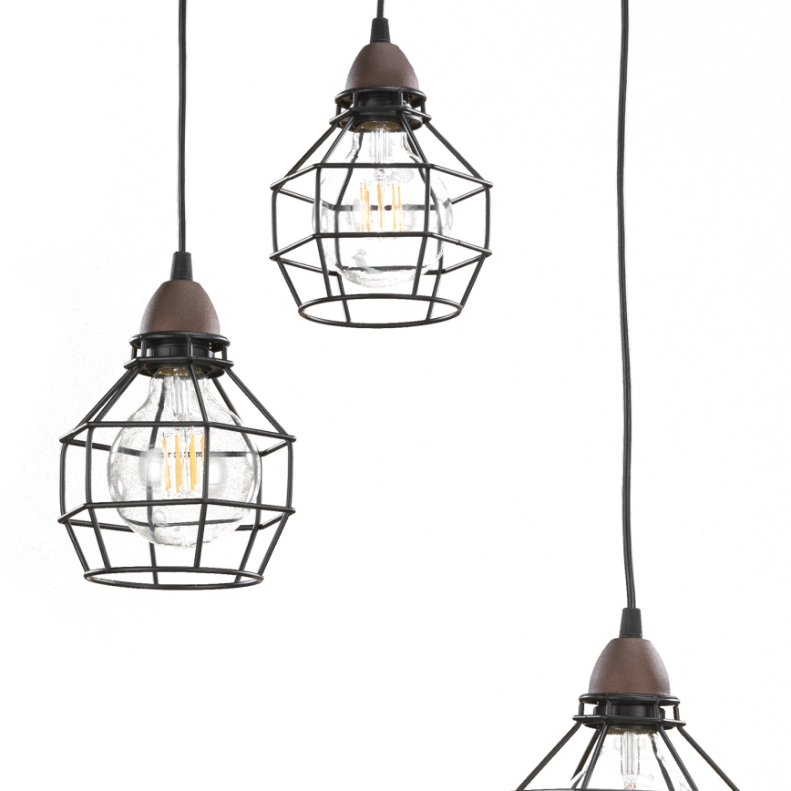 ONLI - Lühter ÄMBLIK 3xE27/15W/230V must/pruun