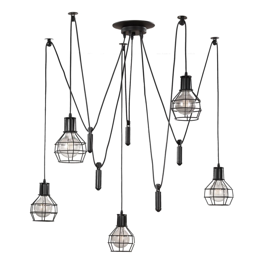ONLI - Lühter ÄMBLIK 5xE27/15W/230V ämblik must