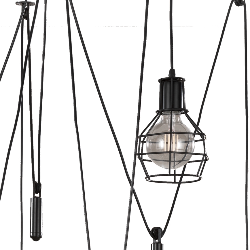 ONLI - Lühter ÄMBLIK 5xE27/15W/230V ämblik must