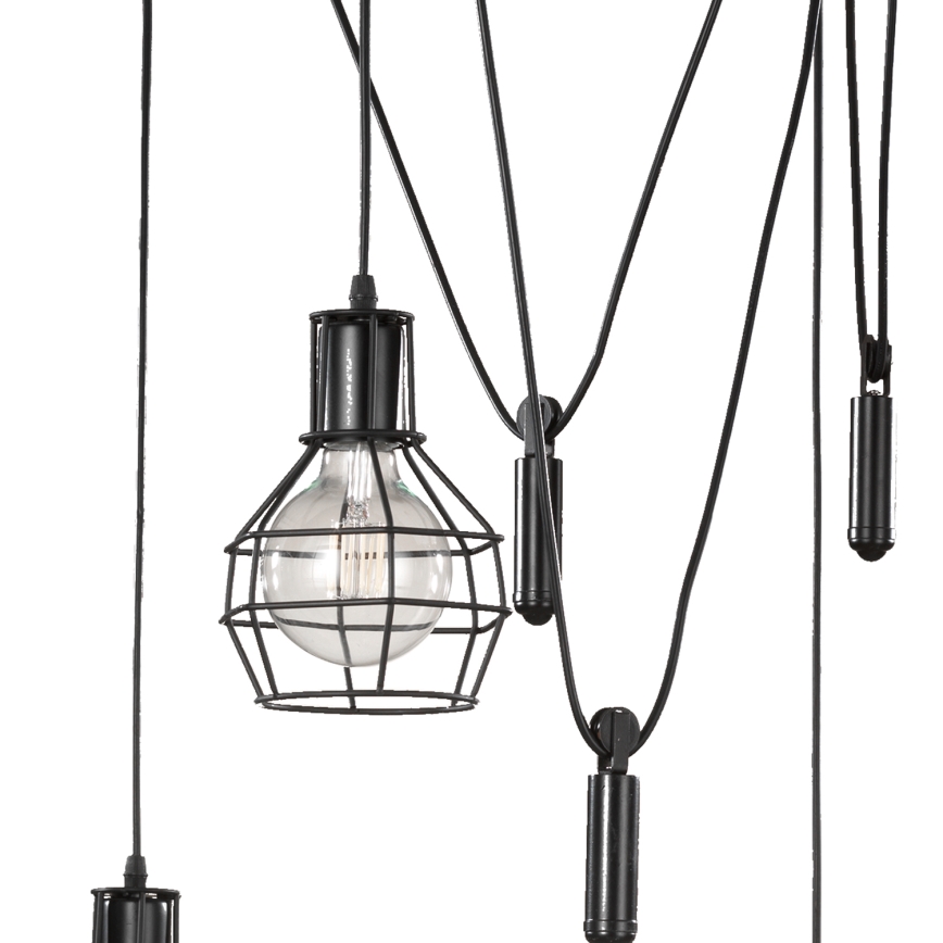 ONLI - Lühter ÄMBLIK 5xE27/15W/230V ämblik must