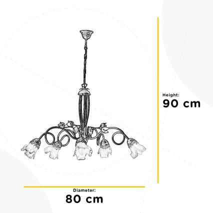 ONLI - Lühter ARIANNA 5xE14/6W/230V