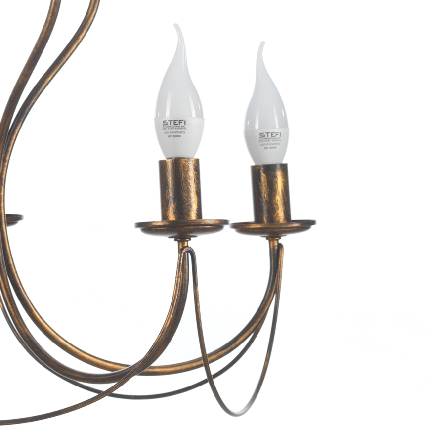 ONLI - Lühter CANDELA 5xE14/6W/230V pronks