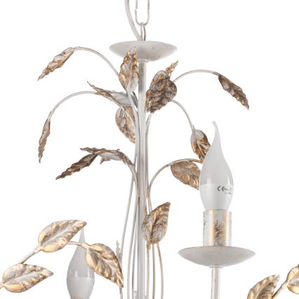 ONLI - Lühter COLLANA 6xE14/6W/230V valge/kuldne