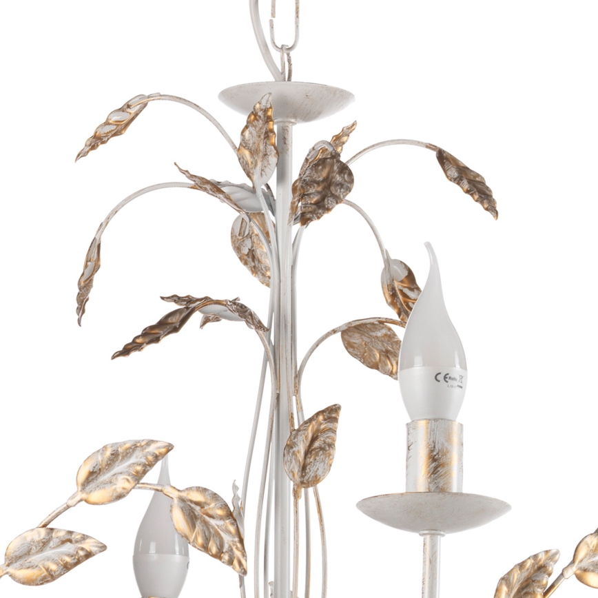 ONLI - Lühter COLLANA 6xE14/6W/230V valge/kuldne