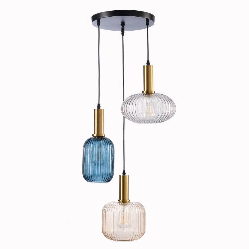 ONLI - Lühter DOROTY 1xE27/22W/230V sinine/kuldne