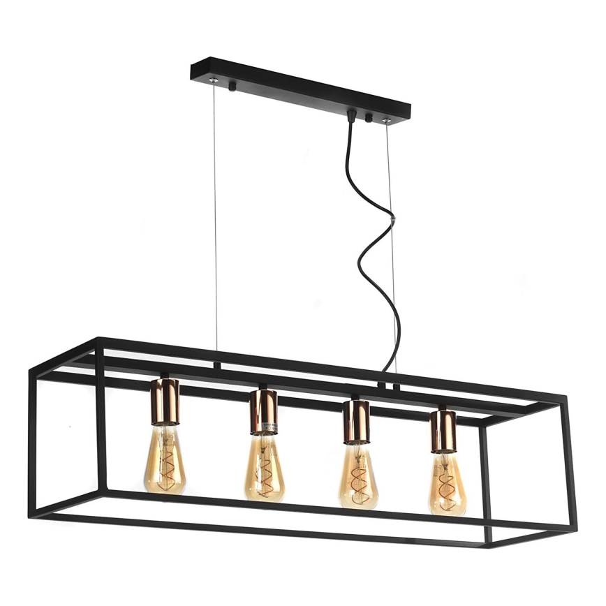 ONLI - Lühter FLOKI 4xE27/15W/230V must/vask