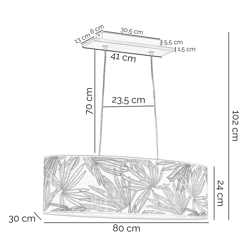 ONLI - Lühter FLORA 2xE27/22W/230V roheline/kuldne