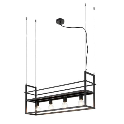 ONLI - Lühter koos riiuliga JEFFER 4xE27/22W/230V must