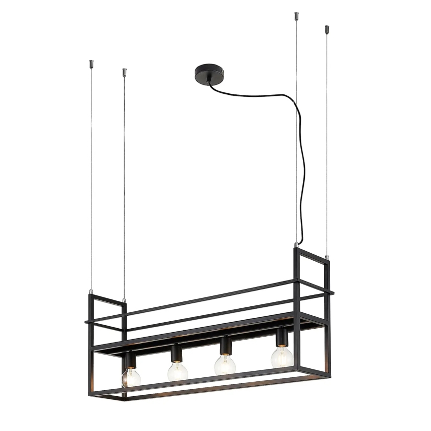 ONLI - Lühter koos riiuliga JEFFER 4xE27/22W/230V must