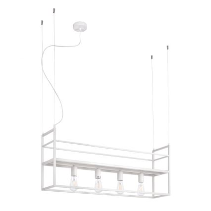ONLI - Lühter koos riiuliga JEFFER 4xE27/22W/230V valge