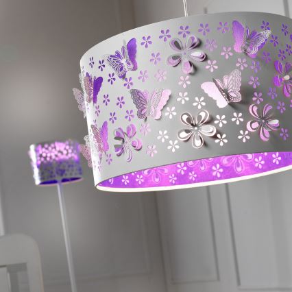 ONLI - Lühter lastele TITILLA 1xE27/22W/230V lilla/valge