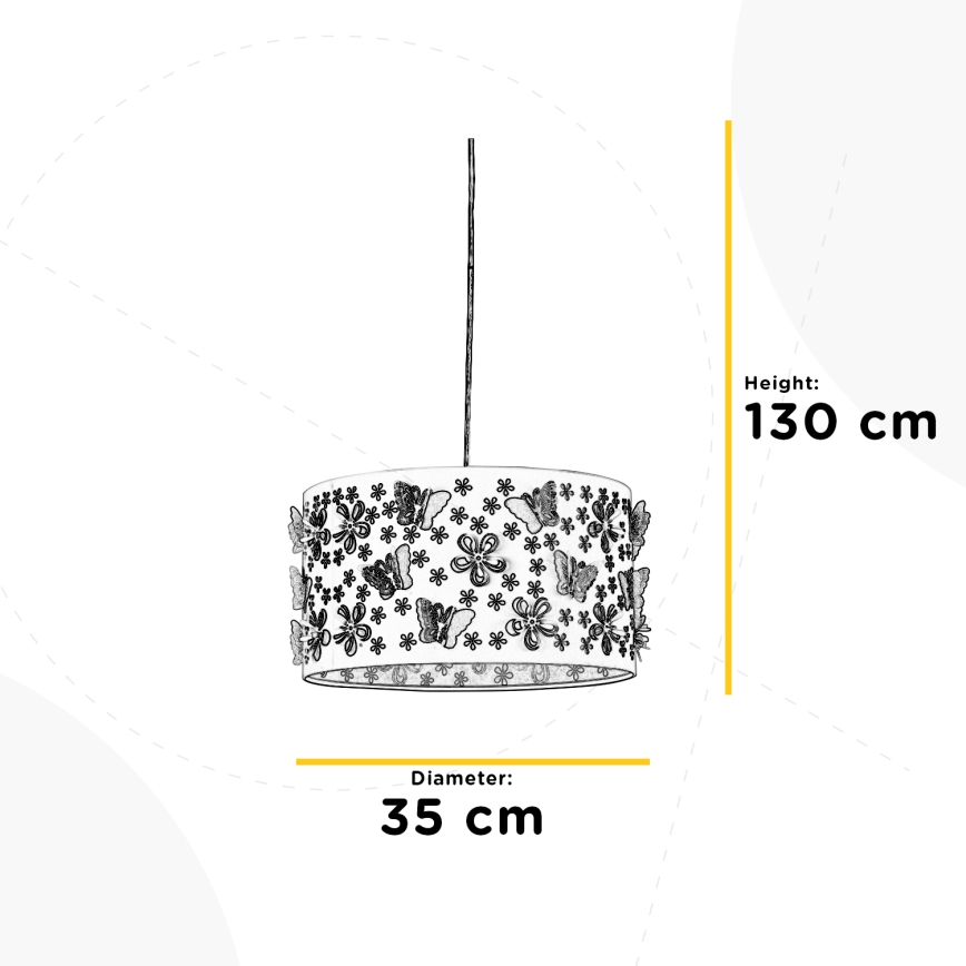 ONLI - Lühter lastele TITILLA 1xE27/22W/230V lilla/valge